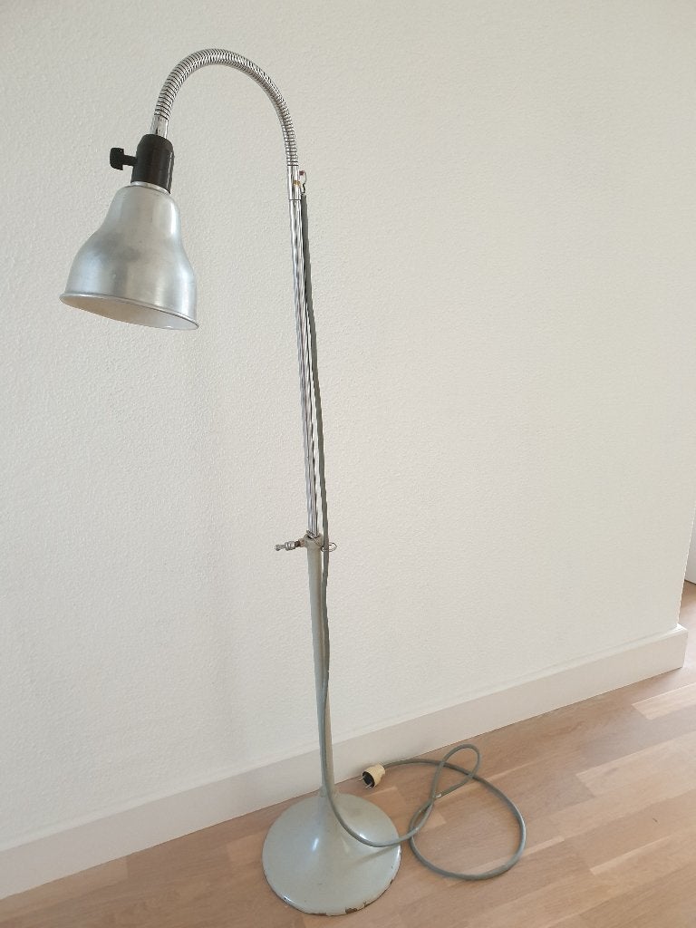 Vloerlamp, industrieel, vintage, Ophalen, Gebruikt, E27 (groot), Metaal