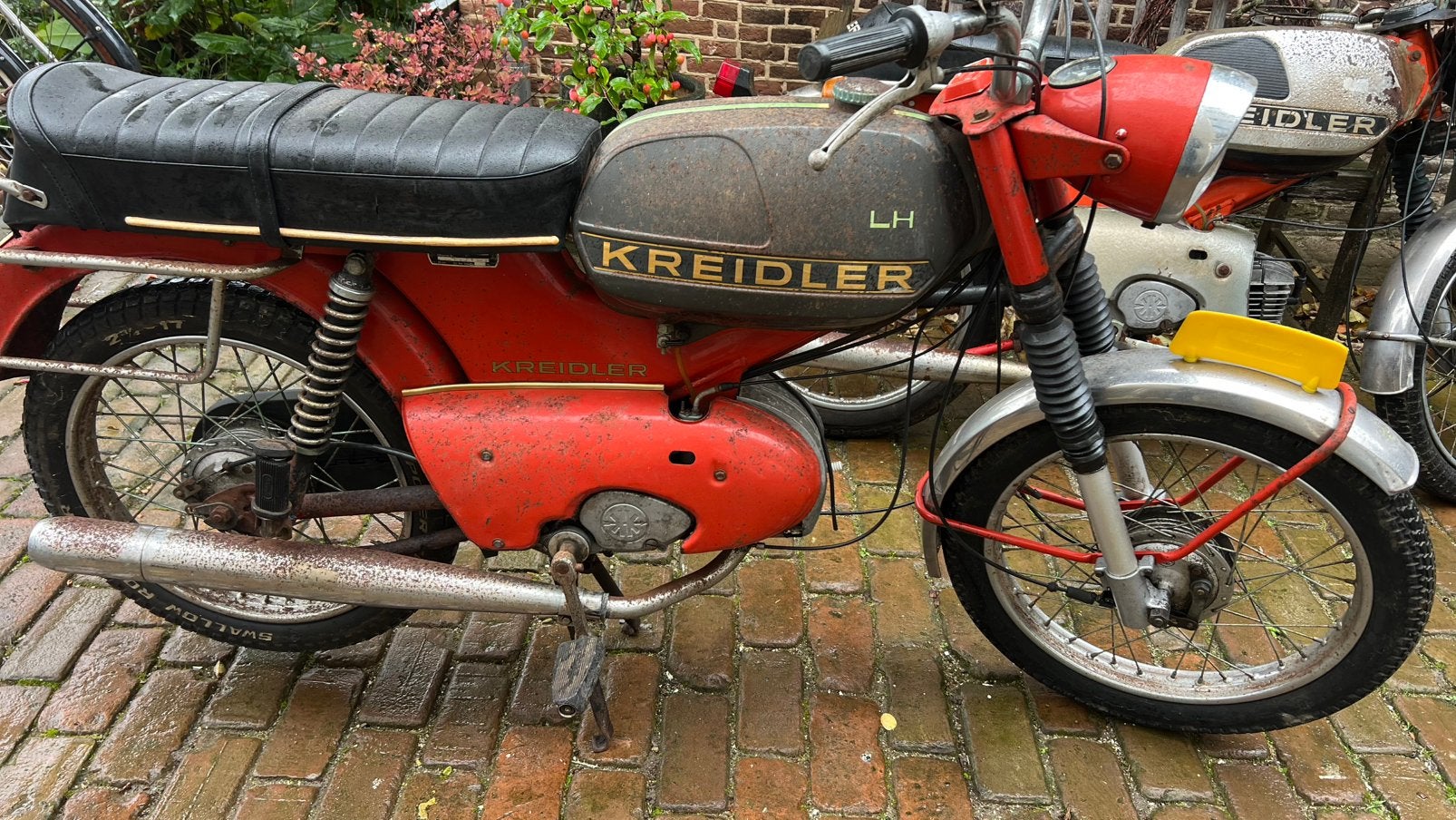Kreidler Florett  SL 1975 schuurvondst, Maximaal 45 km/u, 49 cc, 3 versnellingen, Ophalen
