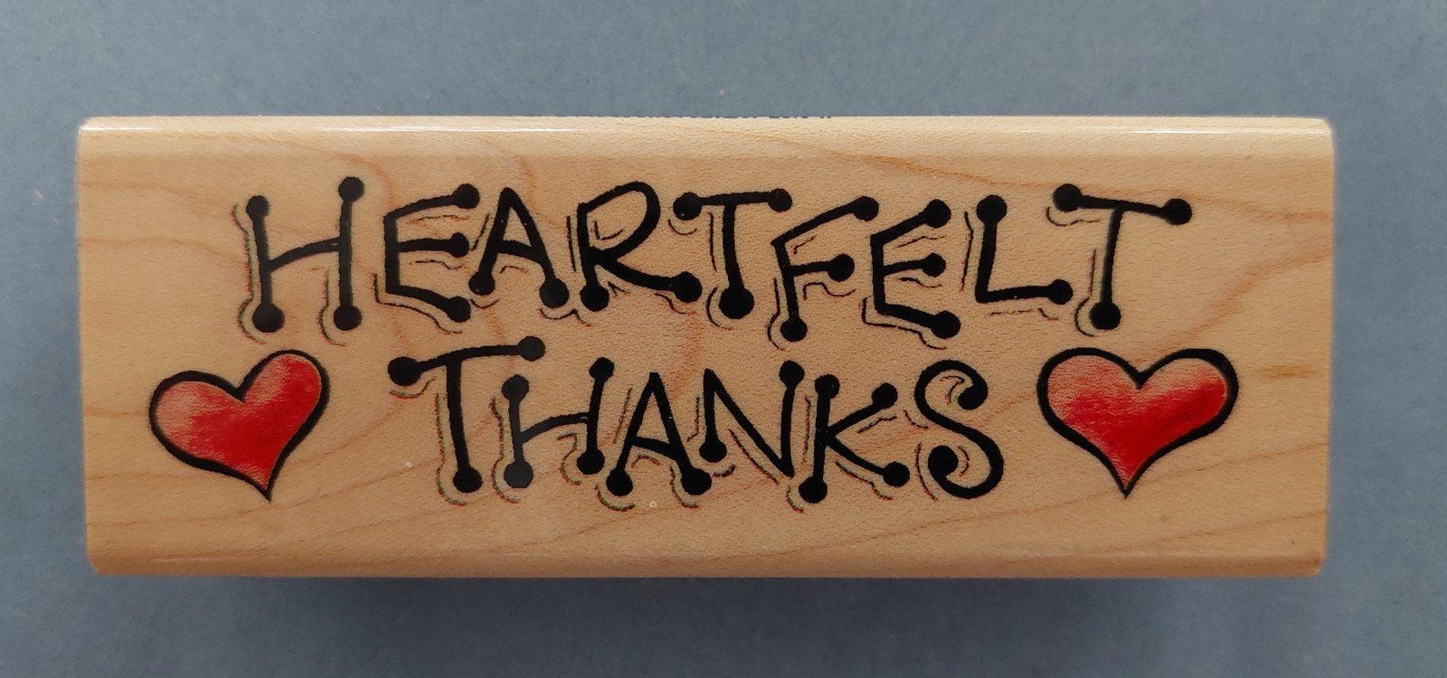 Sonlight Crafts houten stempel "Heartfelt Thanks", Ophalen of Verzenden, Nieuw, Houten stempel