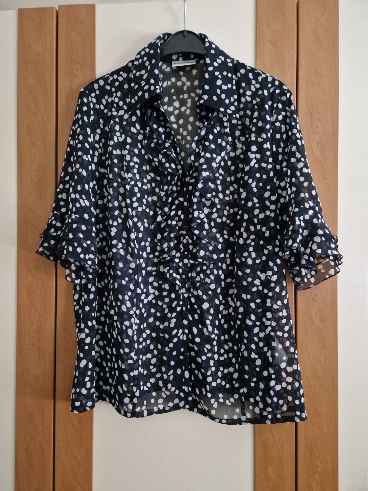 SOMMERMANN Donkerblauwe Blouse mt 46, Maat 46/48 (XL) of groter, Ophalen of Verzenden, Zo goed als nieuw, Sommermann