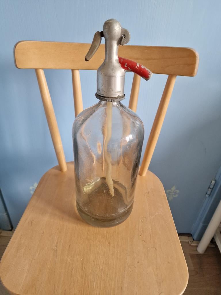 Oude sifon fles, Antiek en Kunst, Antiek | Glas en Kristal, Ophalen of Verzenden