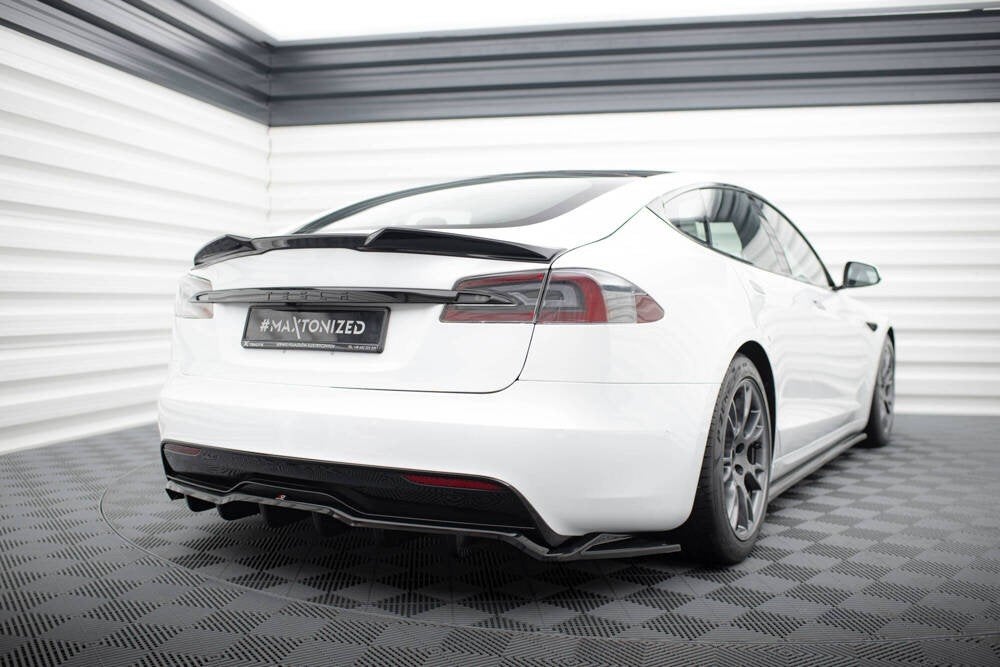 Voorlip sideskirt diffuser spoiler - Tesla Model S Plaid 21+, Ophalen of Verzenden