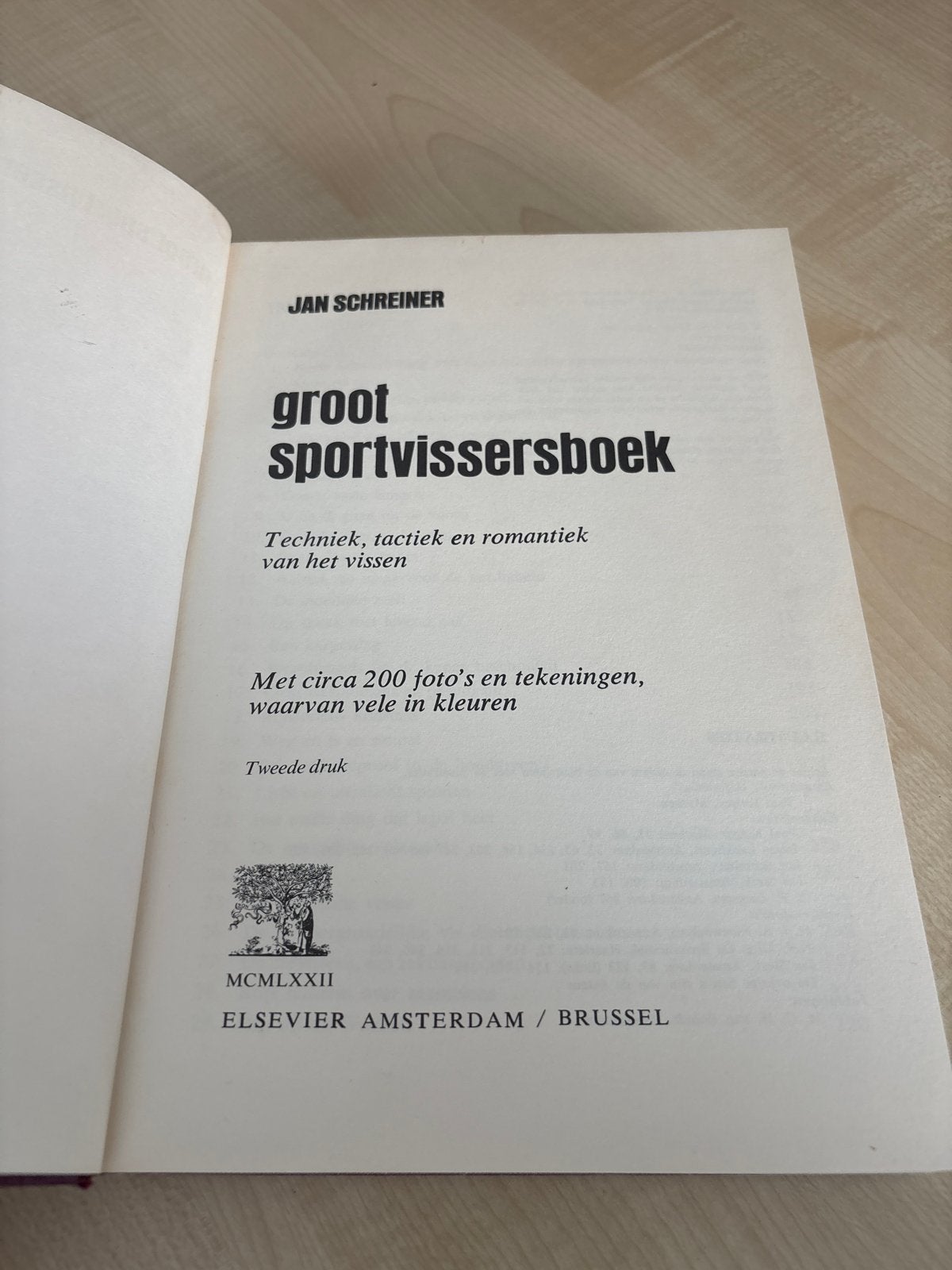 Antiek Groot Sportvissersboek Jan Schreiner, Ophalen of Verzenden, Gelezen, Watersport en Hengelsport