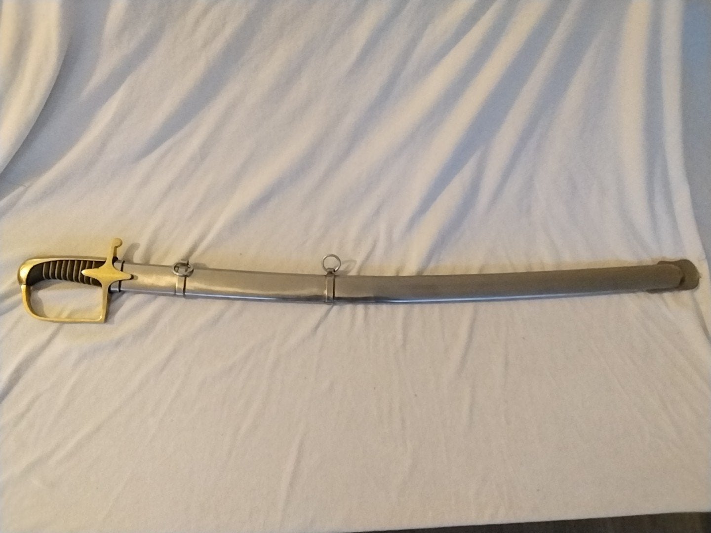 Antieke sabel met schede - 91 cm, Verzamelen, Ophalen of Verzenden, Overige soorten, Overige gebieden, Zwaard of Sabel