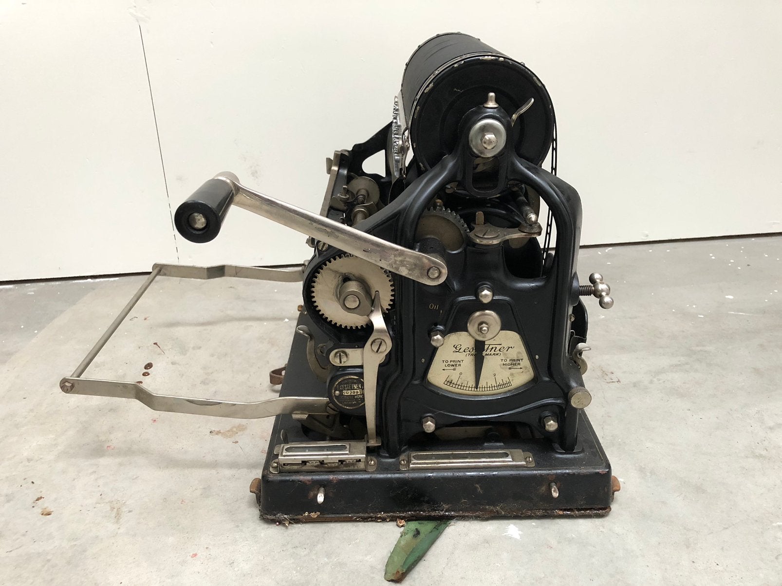 Gestetner Stencilmachine, Ophalen