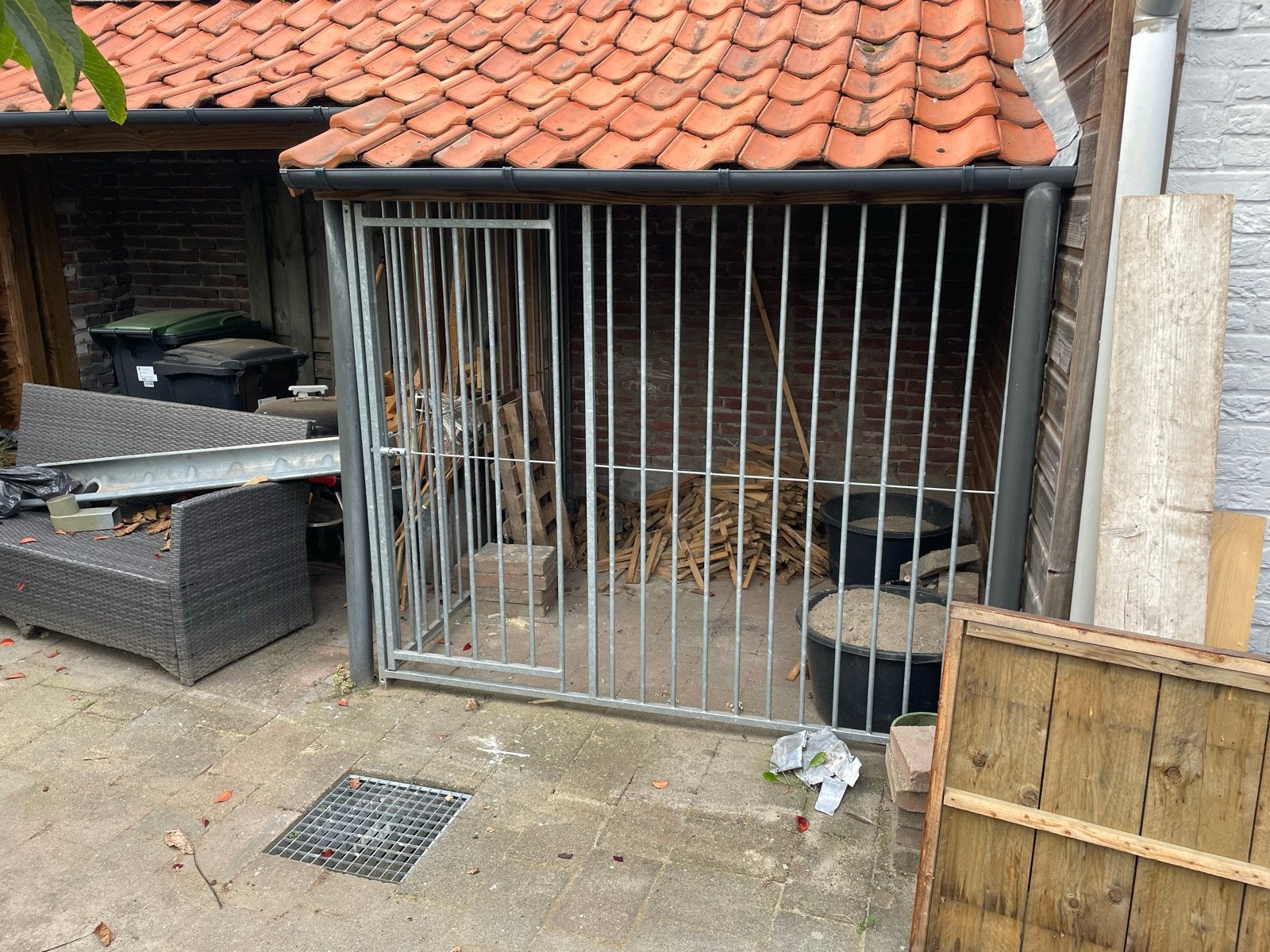 Stalen hondenhok, tralies, staal hekwerk, Dieren en Toebehoren, Ophalen, 110 cm of meer, 100 cm of meer