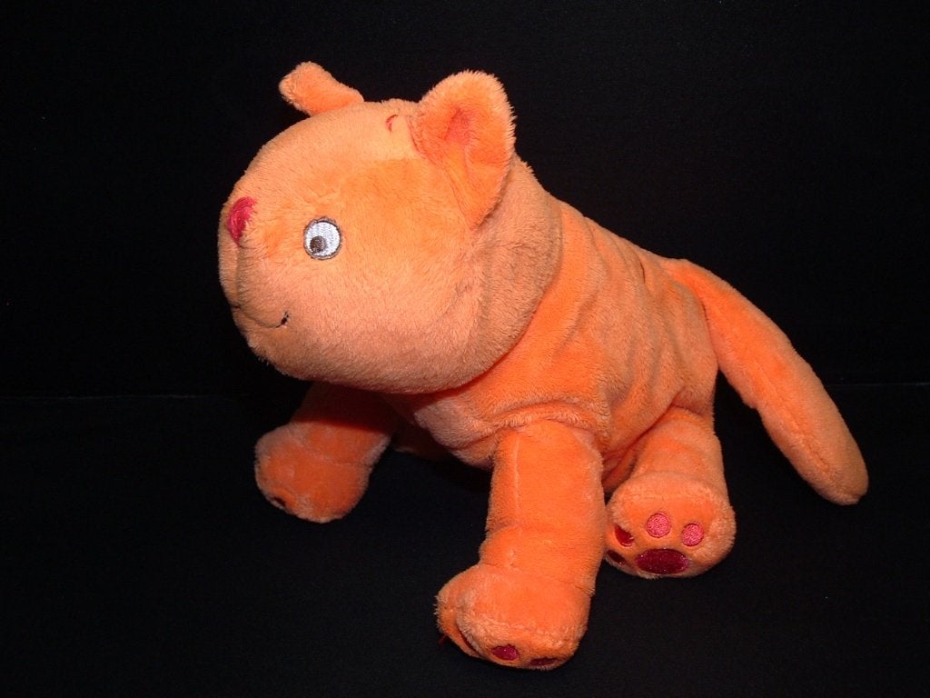 JET BOEKE POES DIKKIE DIK VELOURS ORANJE MET RODE, Verzenden, Nieuw, Overige typen
