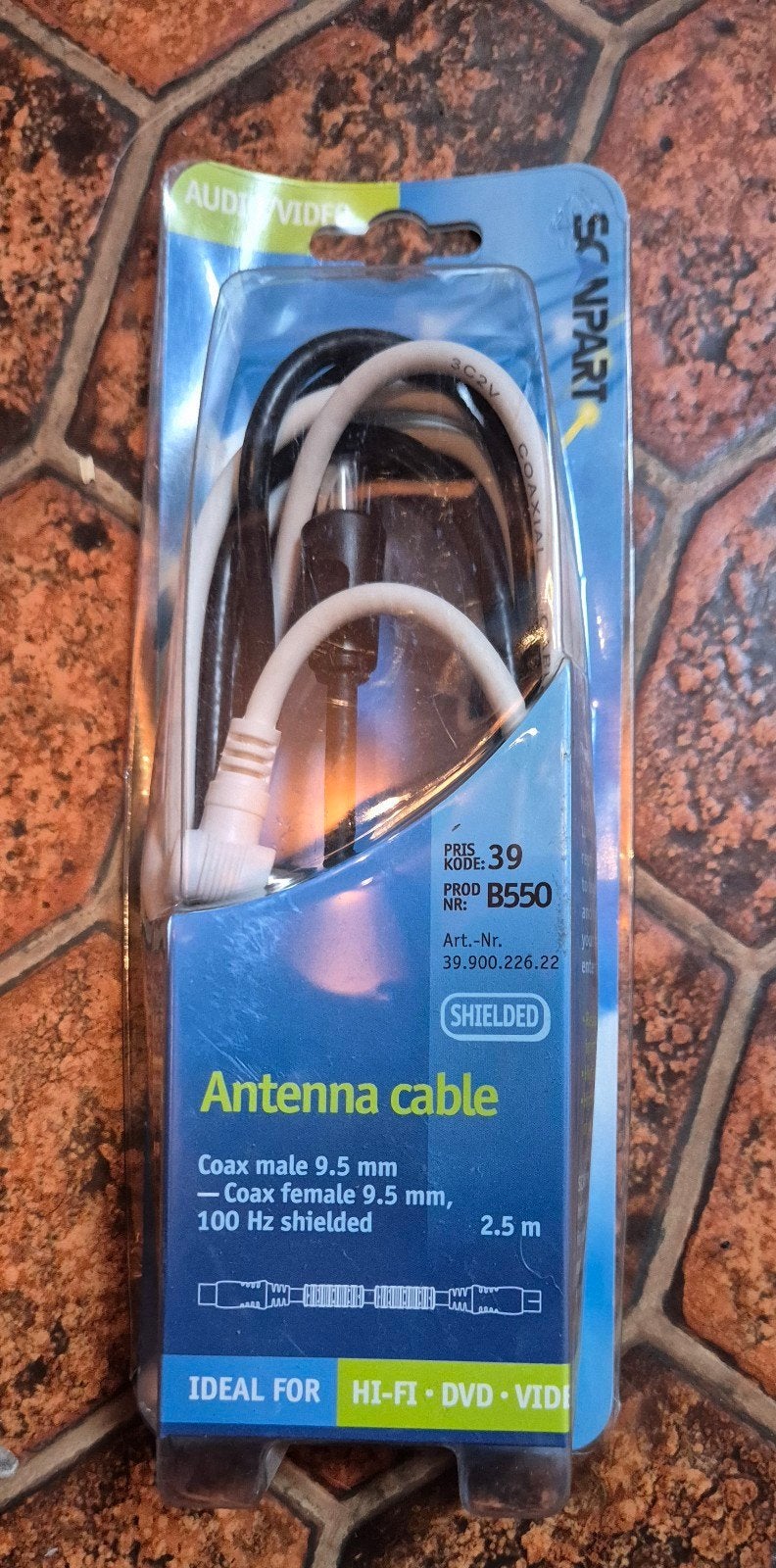 Scanpart Antennekabel Coax 2.5m - Mannelijk/Vrouwelijk, Ophalen of Verzenden, Nieuw, 2 tot 5 meter, Coaxiale kabel