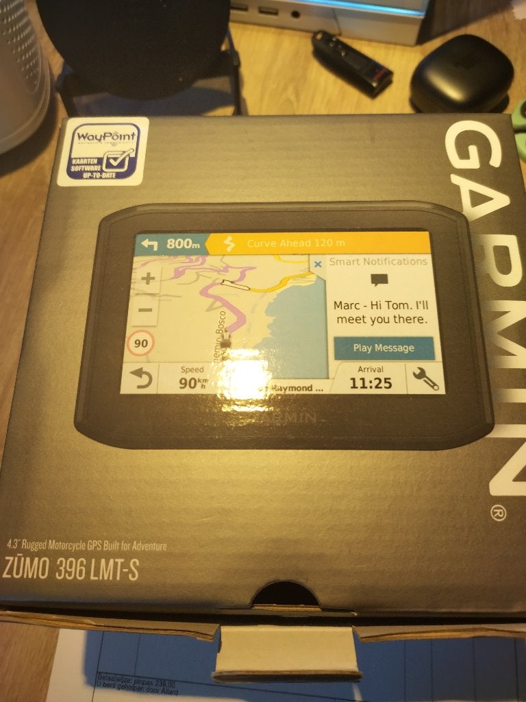 Garmin Zumo 396 LMT-S, Ophalen, Gebruikt