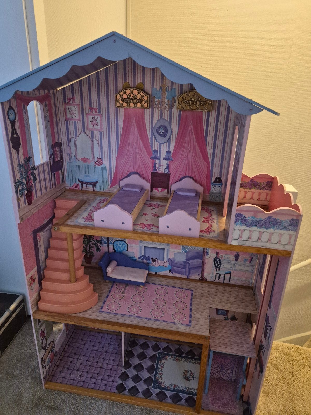 Groot Barbie Poppenhuis met Meubels, Kinderen en Baby's, Ophalen, Gebruikt, Barbie