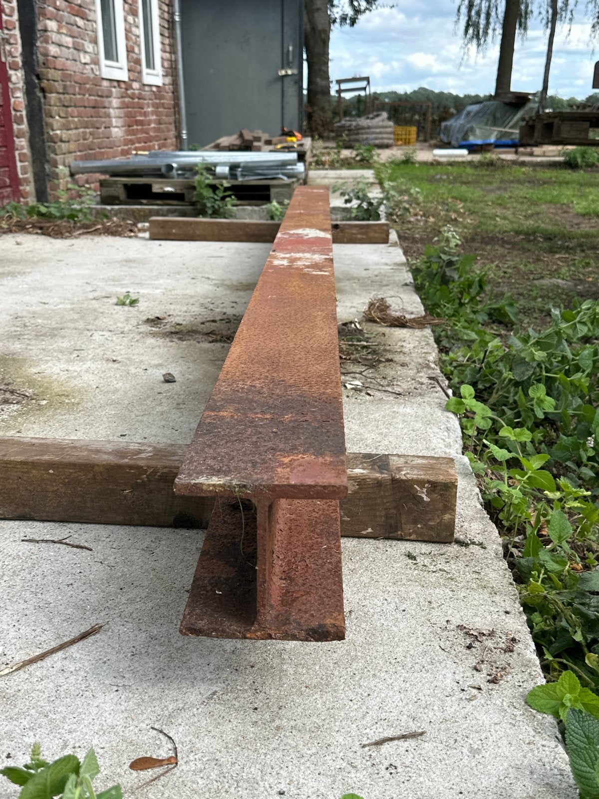 Gebruikte H-balk 14x14 cm, 340 cm lang, Ophalen, Gebruikt, IJzer