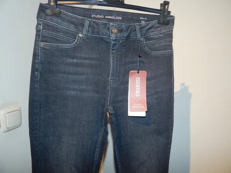 Studio Anneloes slim fit nieuwe zwarte jeans broek S, Studio Anneloes, Verzenden, Zwart, Nieuw