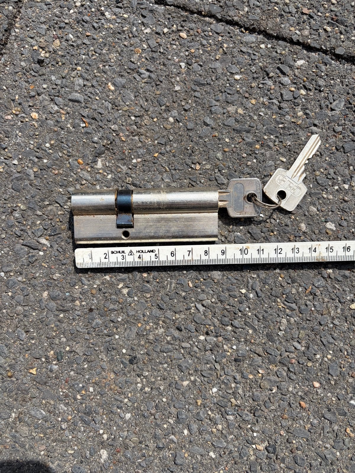 CAS Cilinderslot met sleutels, 8,5 cm, Doe-het-zelf en Verbouw, Hang- en Sluitwerk, Ophalen of Verzenden, Gebruikt, Overige materialen