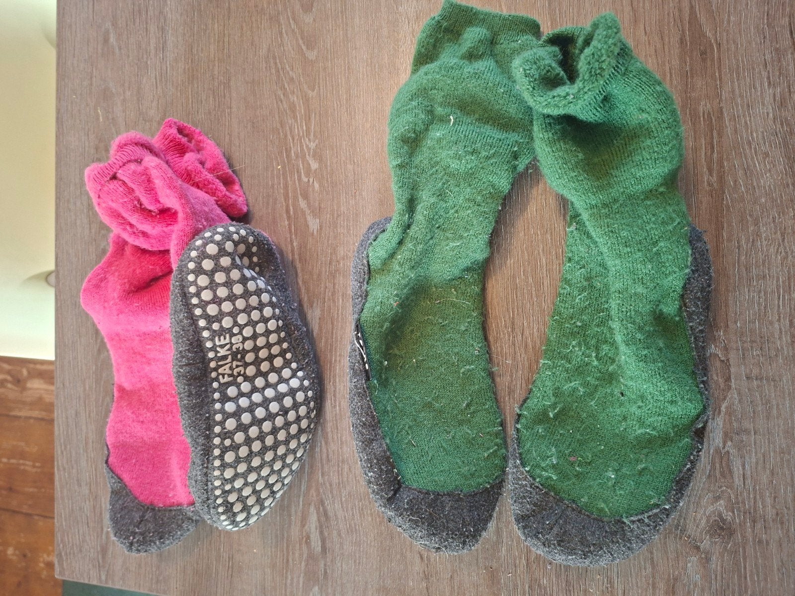 Falke antislip sokken - roze en groen, Sokken en Kniesokken, Maat 35 t/m 38, Roze, Gedragen