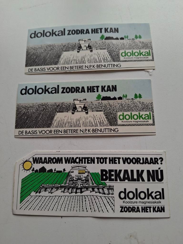 3 stickers Dolokal bemesting., Verzamelen, Ophalen of Verzenden, Zo goed als nieuw, Overige typen