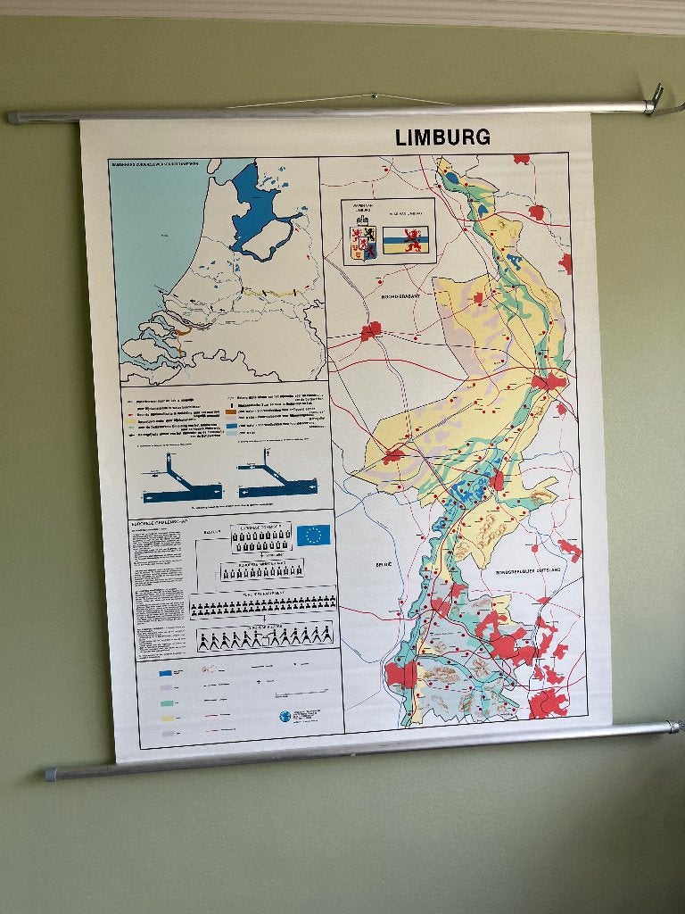 Schoolplaat Limburg, Antiek en Kunst, Ophalen, Aardrijkskunde