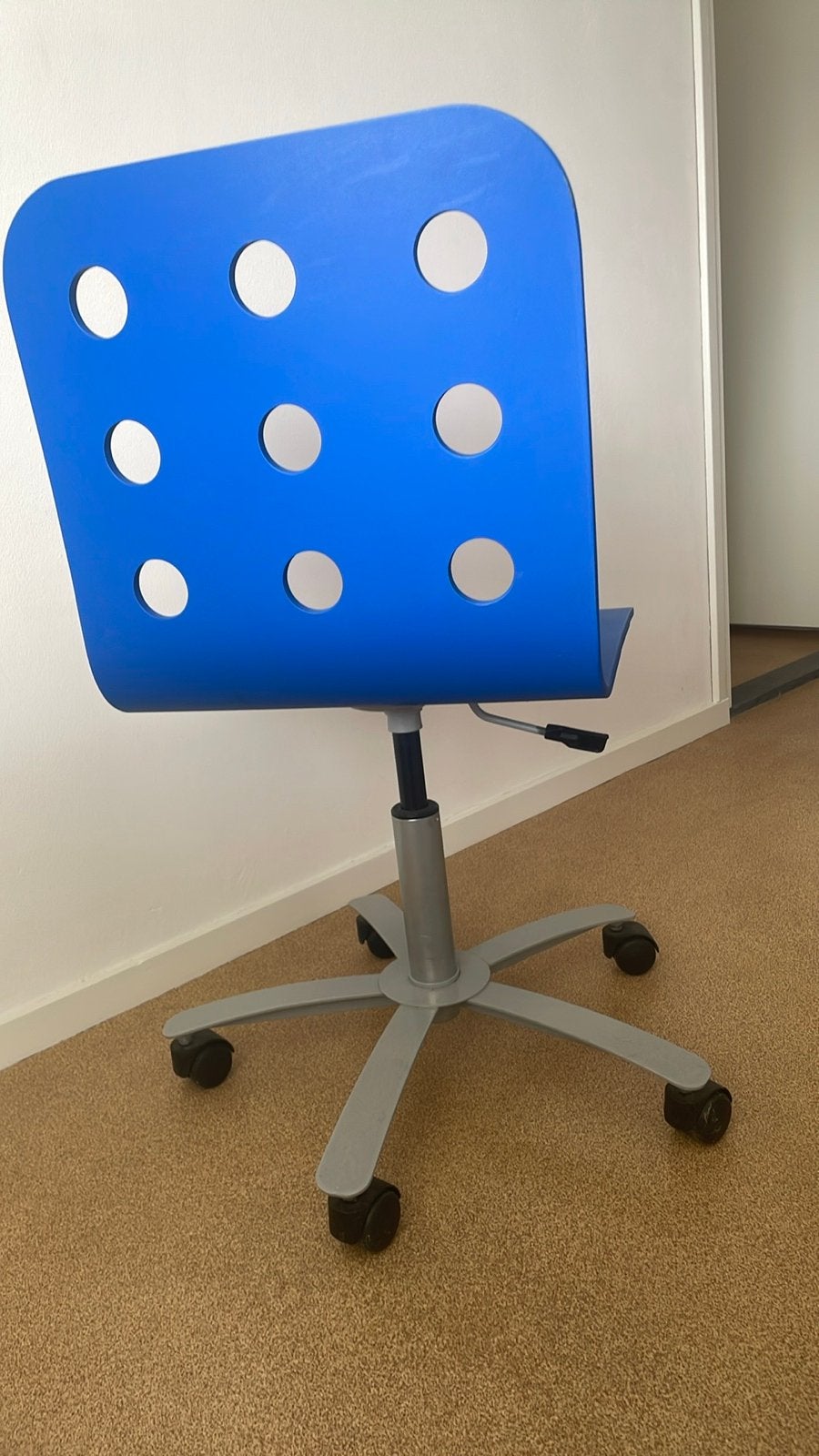 Blauwe Ikea bureaustoel, Ophalen, Gebruikt, Blauw, Bureaustoel