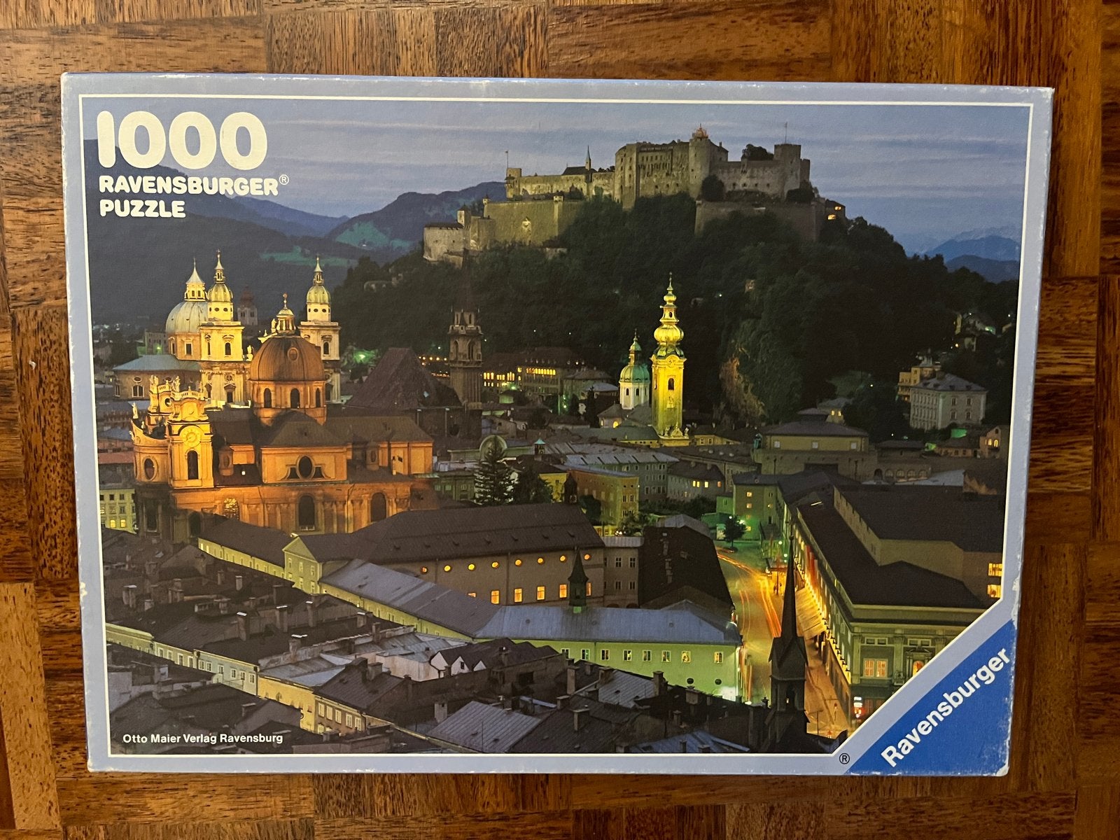 Ravensburger Legpuzzel 1000 stukjes - Salzburg bij Nacht, Ophalen of Verzenden, 500 t/m 1500 stukjes, Zo goed als nieuw, Legpuzzel
