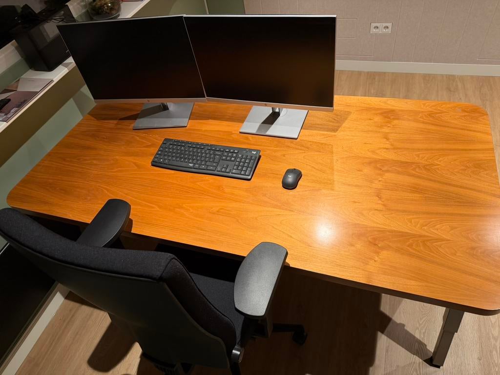 Kembo bureau, Ophalen, Gebruikt, In hoogte verstelbaar, Hout
