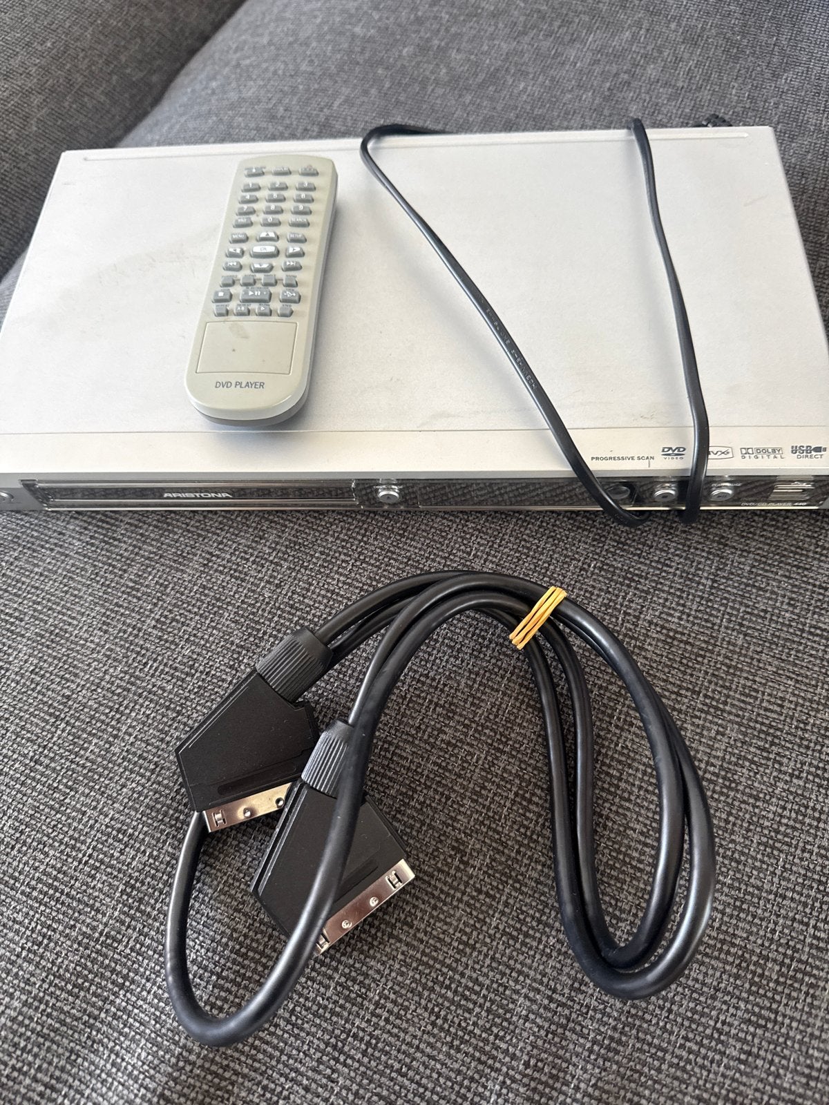 Ariston DVD-speler met afstandsbediening en SCART-kabel, Ophalen, Gebruikt, Dvd-speler, Overige merken