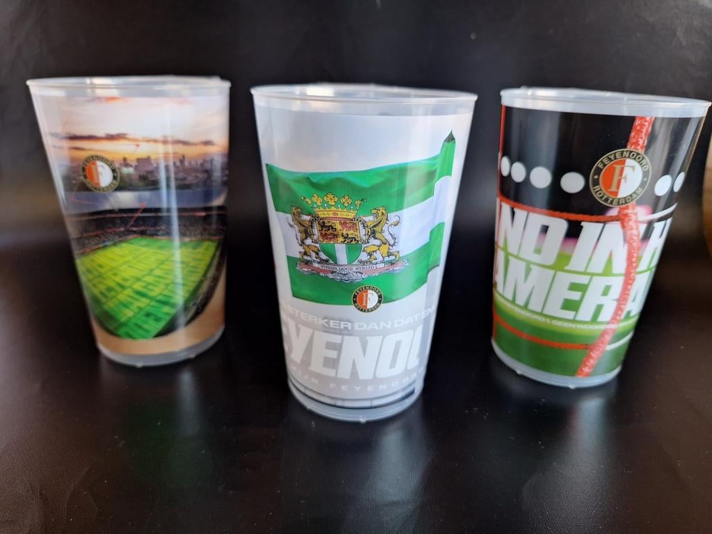 3 Feyenoord bekers., Ophalen of Verzenden, Nieuw, Feyenoord, Overige typen