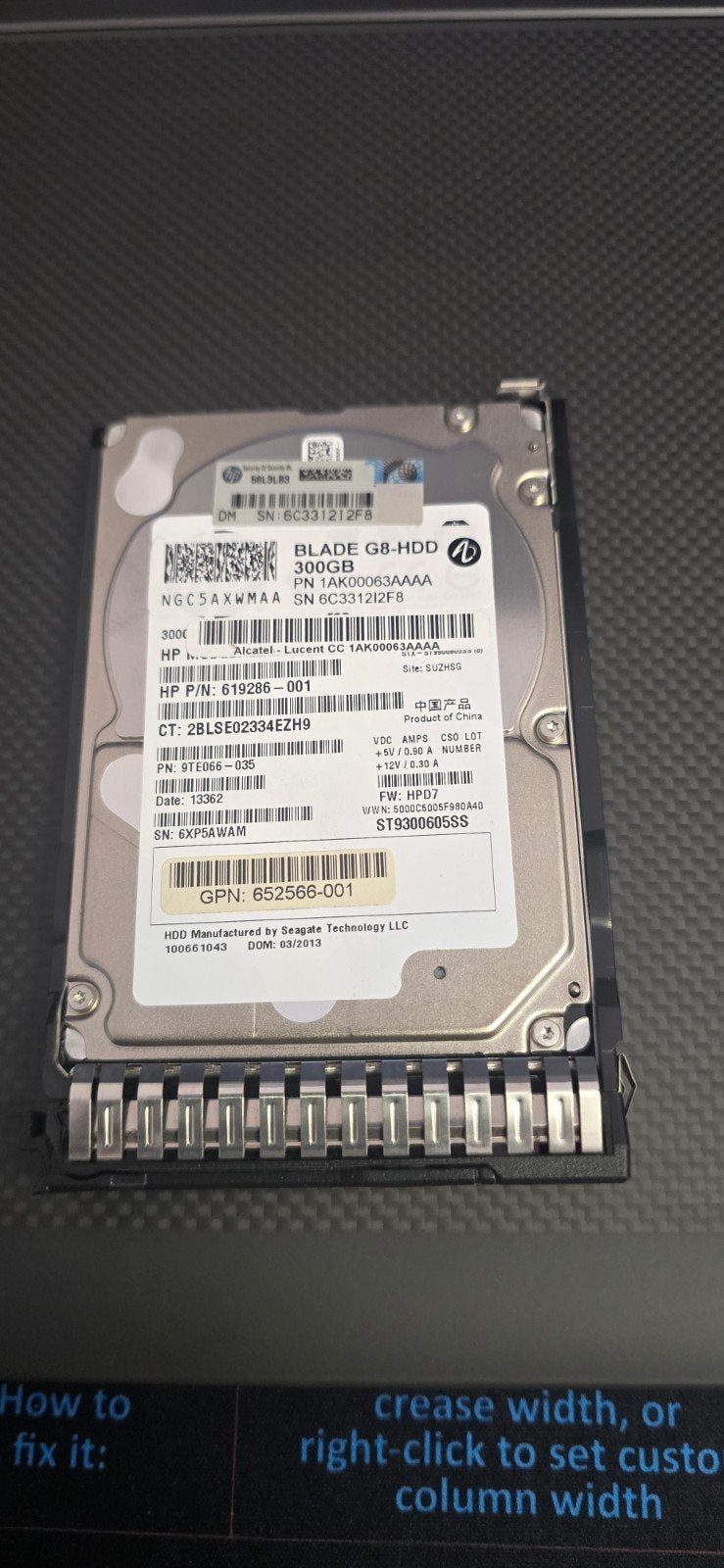 HP 300GB SAS 10K HDD - Blade G8-HDD - 652566-001, Computers en Software, Intern, Gebruikt, SAS, Server