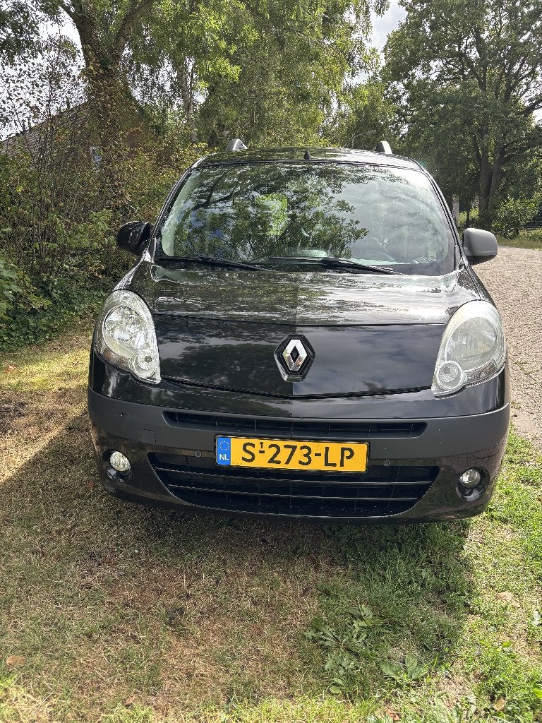 Renault Kangoo 1.6 1Family AUT 2013 Zwart. nieuwe distrib., Auto's, Stof, 1295 kg, 4 cilinders, Zwart