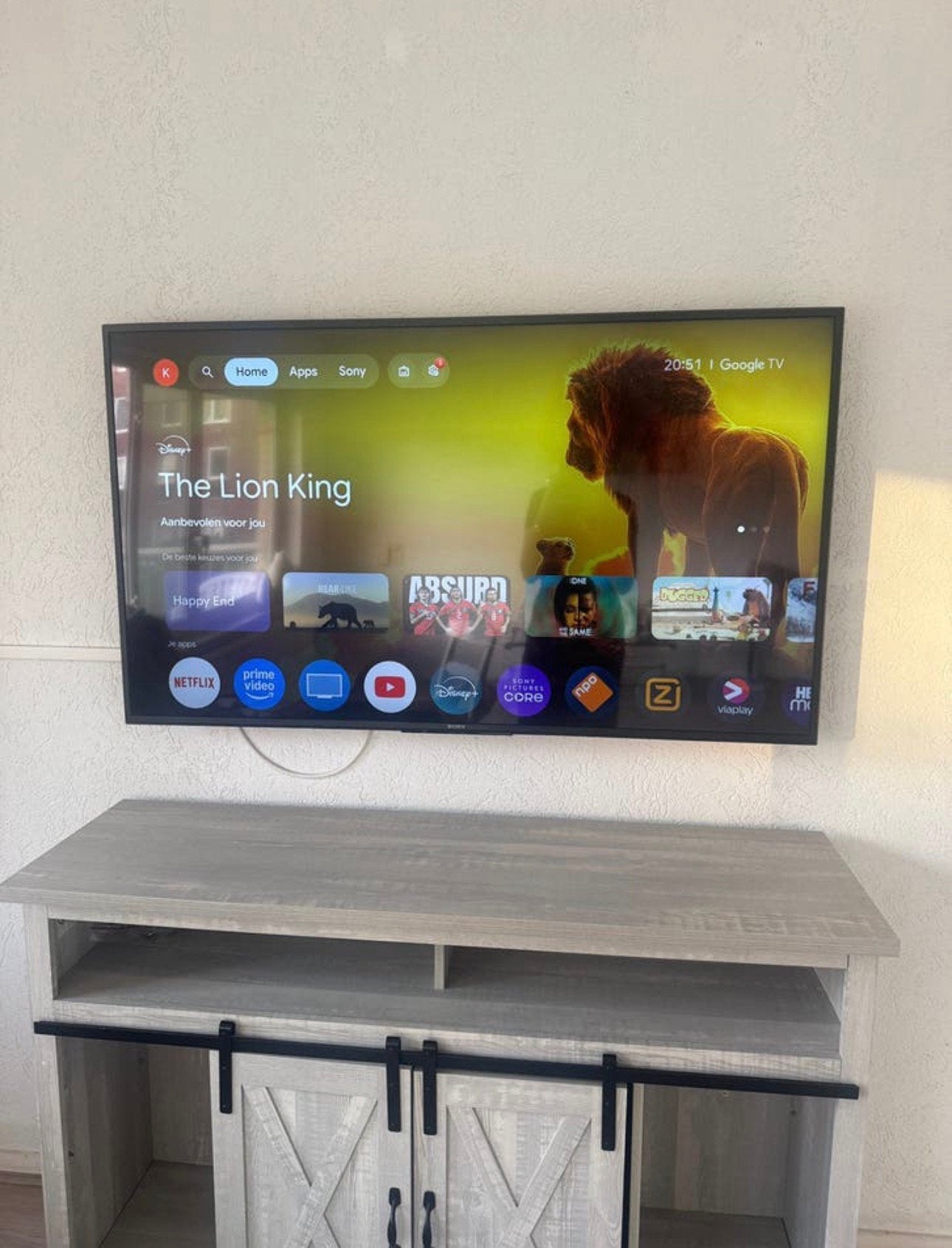 Sony KD-55X75WLAEP 55 inch 4K Google TV 2023, Ophalen, Zo goed als nieuw, 25 tot 50 cm, Minder dan 100 cm