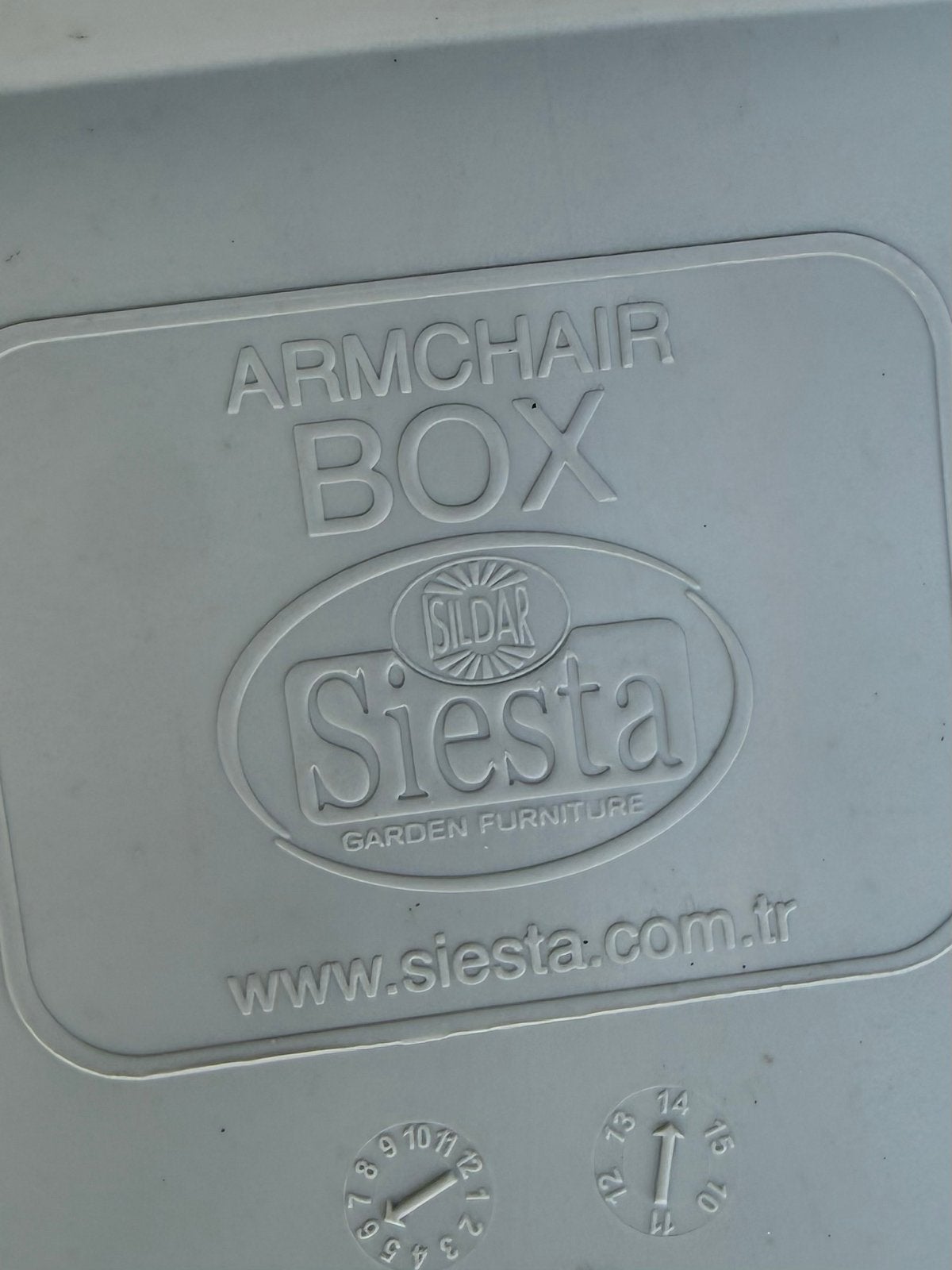 6x Siesta Armchair Box  tuinstoelen licht grijs, Ophalen of Verzenden, Zo goed als nieuw, Kunststof, Stapelbaar