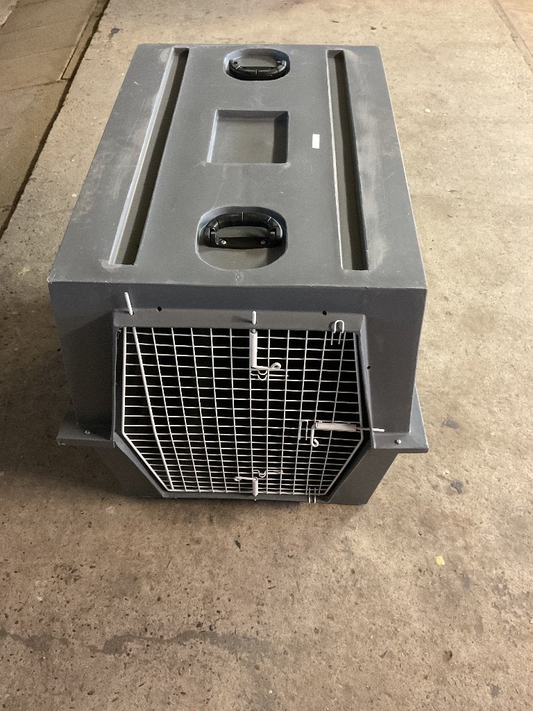 Transportbox / kennel grijs ong.maat XL, Dieren en Toebehoren, Ophalen, Gebruikt