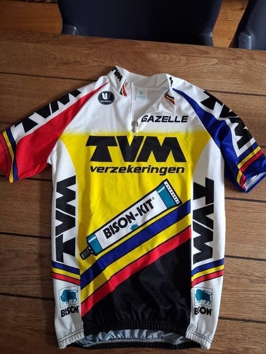 Vintage TVM Gazelle Wielershirt Maat L shirt vermarc, Fietsen en Brommers, Ophalen of Verzenden, Gebruikt, Bovenkleding