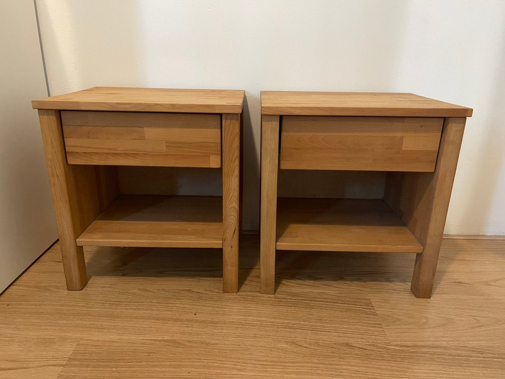 Set van 2 nachtkastjes, Ophalen, Gebruikt, 45 tot 65 cm, Minder dan 55 cm