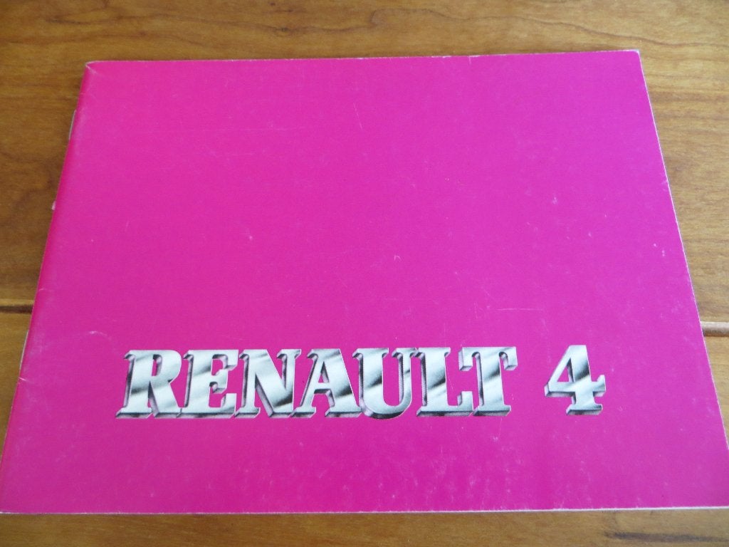 Instructieboek Renault 4, Renault 4 F4, 4 F6 bestel 1982, Ophalen of Verzenden