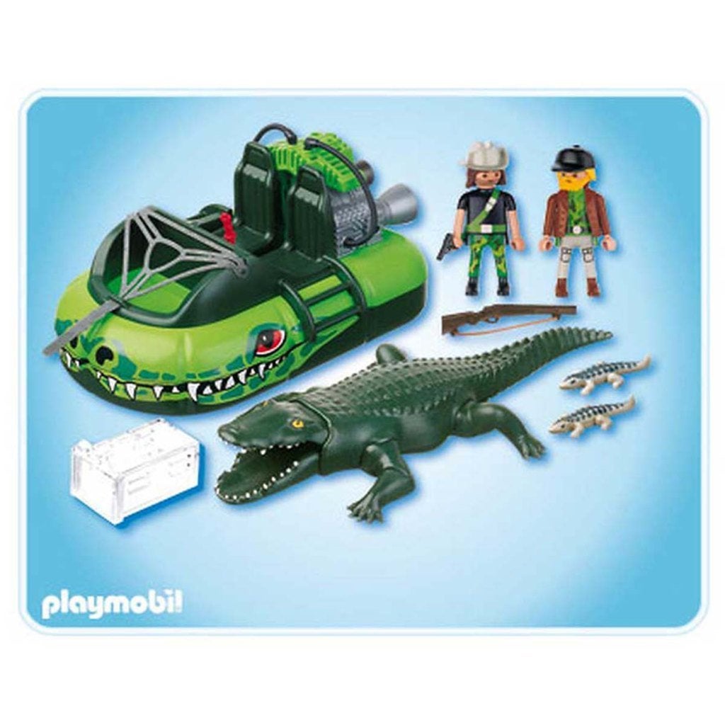 Playmobil 5558 Moerasglijder Alligator / Gangster Hovercraft, Wild life, Complete set, Ophalen of Verzenden, Zo goed als nieuw