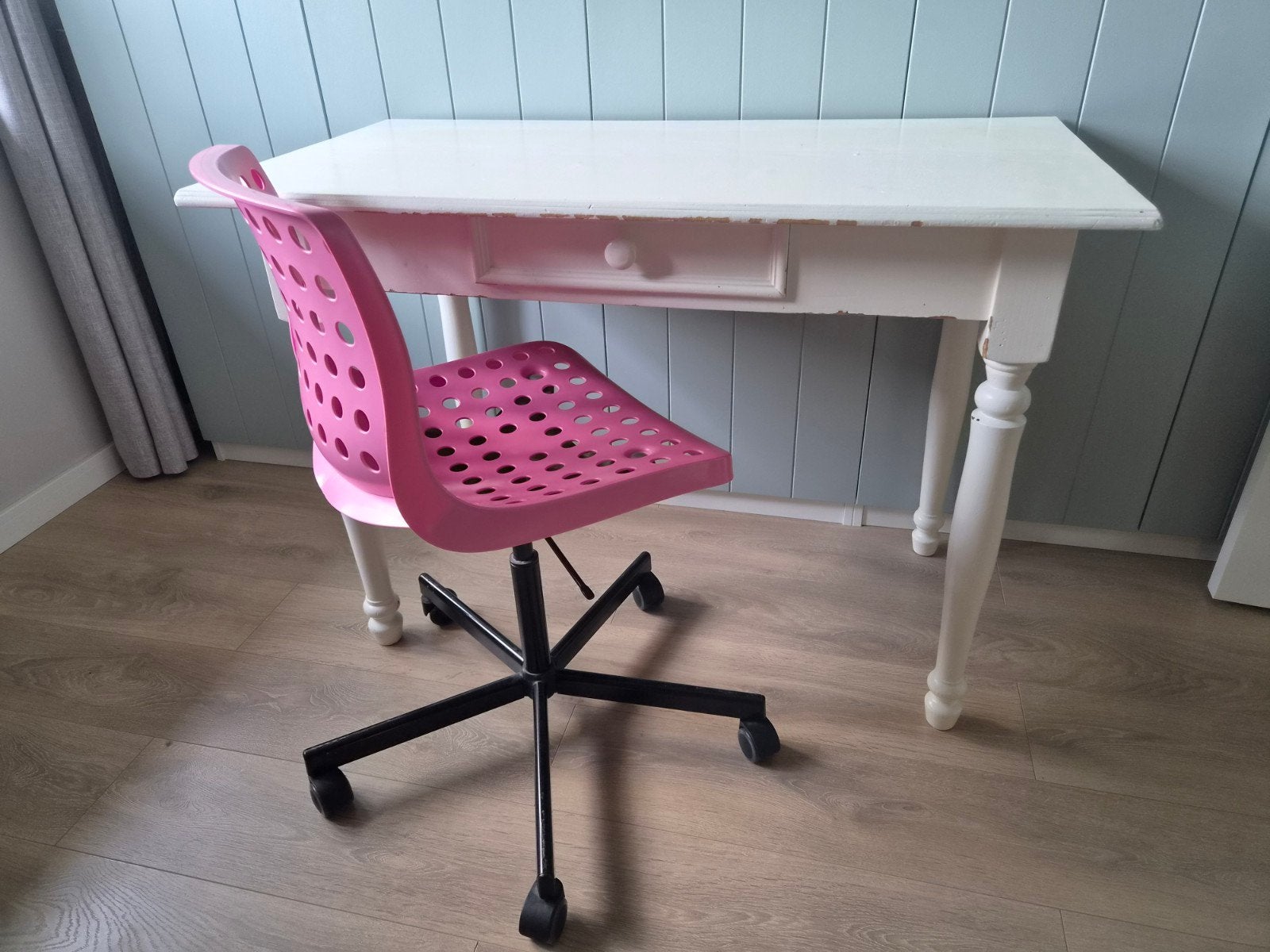 Bureau/tafel met stoel, Huis en Inrichting, Ophalen, Gebruikt, 55 cm, 110 cm