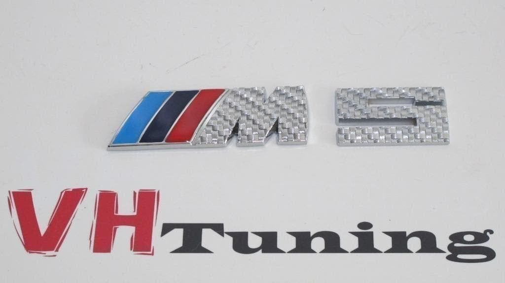 BMW M5 line 3D logo zelfklevend 13CM metaal carbon zilver, Auto diversen, Tuning en Styling, Ophalen of Verzenden