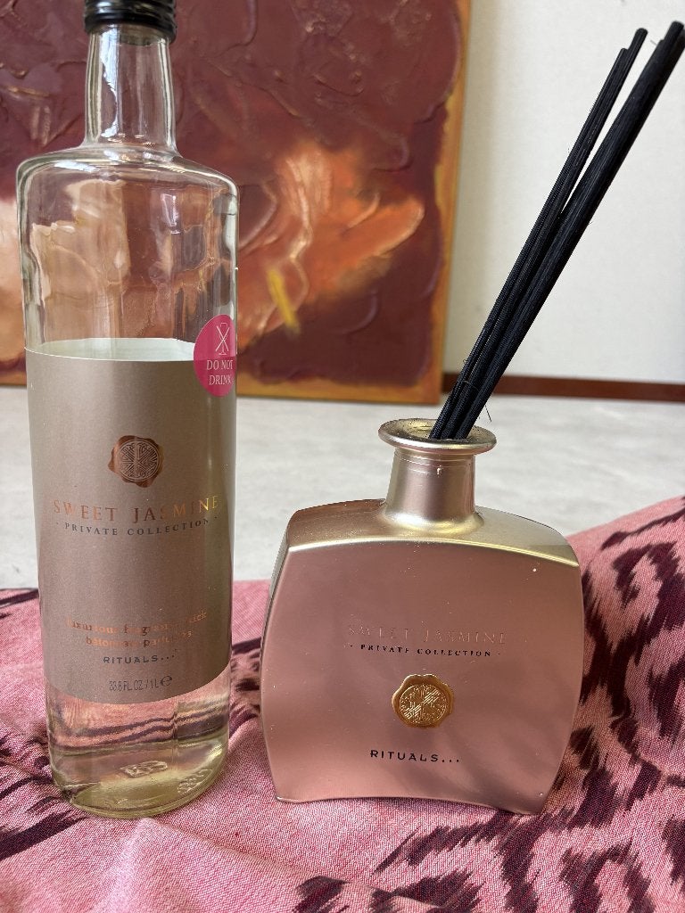 Rituals Jasmine geurstokjes + vulling, Huis en Inrichting, Ophalen, Gebruikt, Goud, Glas