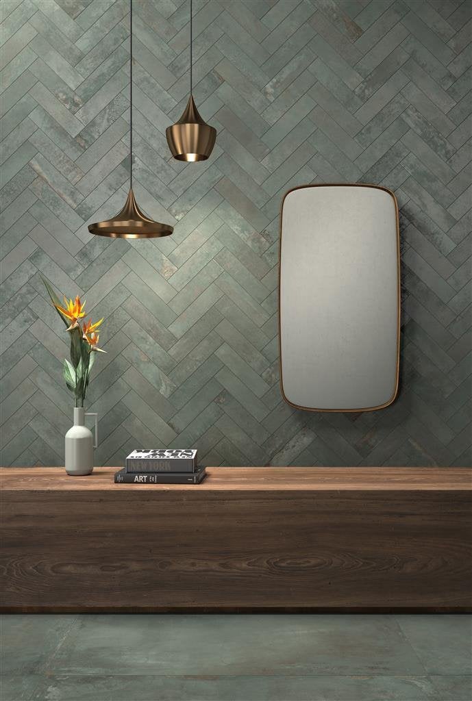 6,23m2 Unicom Starker Oxid Emerald 7,4x30(R), Zo goed als nieuw, Minder dan 5 m², Wandtegels, Keramiek