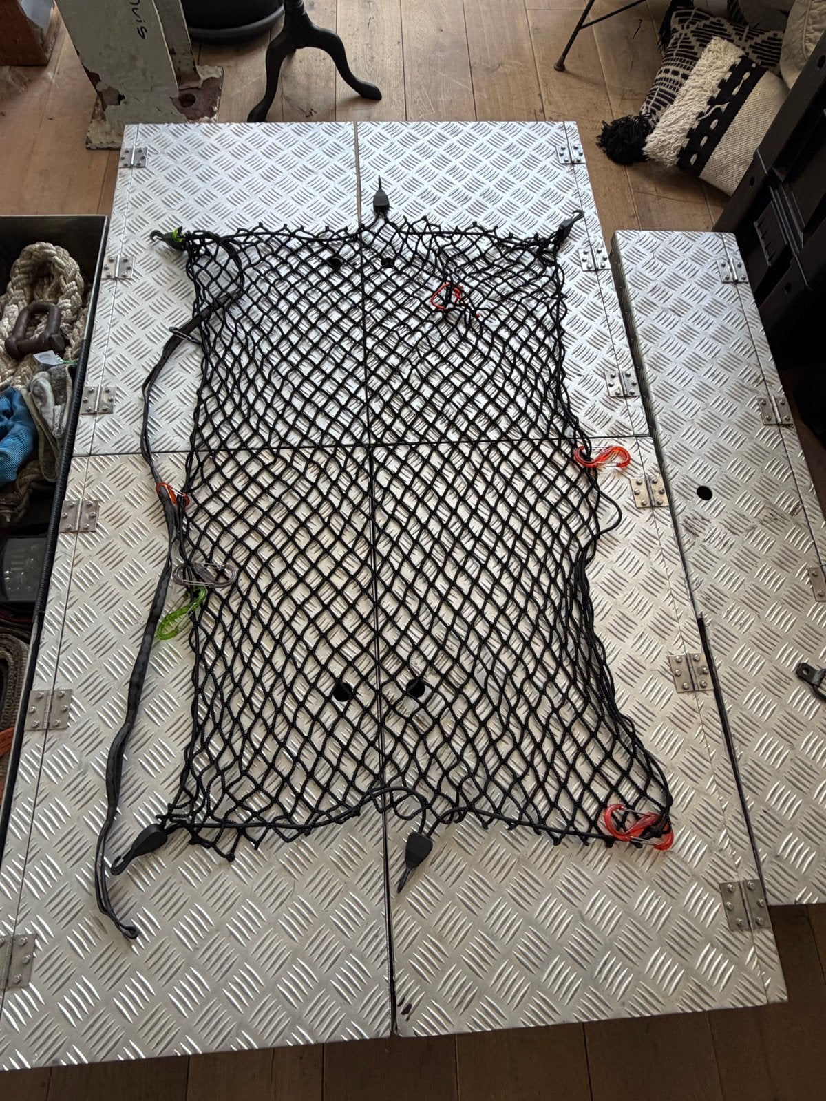 Aluminium opbergkisten met anti-slip deksels, Ophalen of Verzenden, Gebruikt