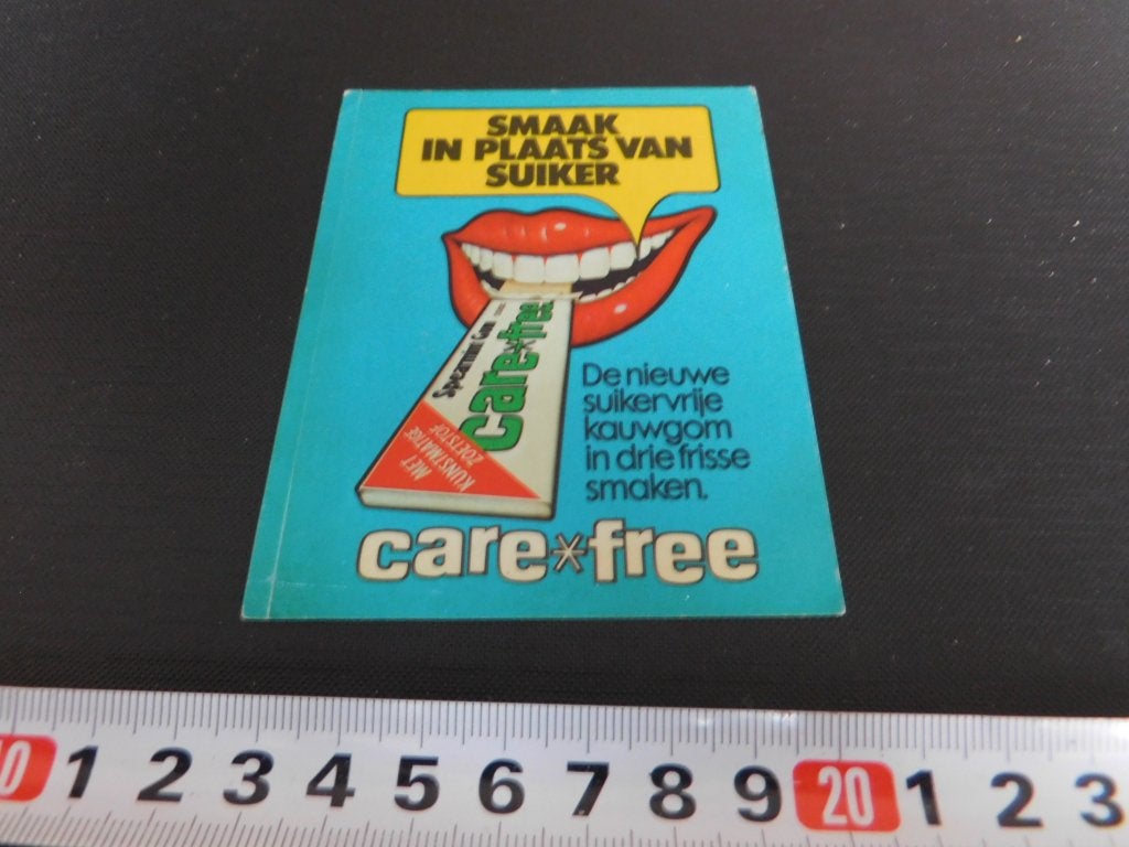 sticker Care*free De nieuwe suikervrije kauwgom in drie fris, Ophalen, Zo goed als nieuw