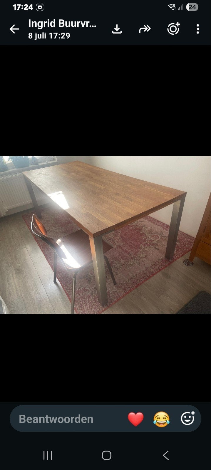 Massief houten tafel, Huis en Inrichting, Ophalen