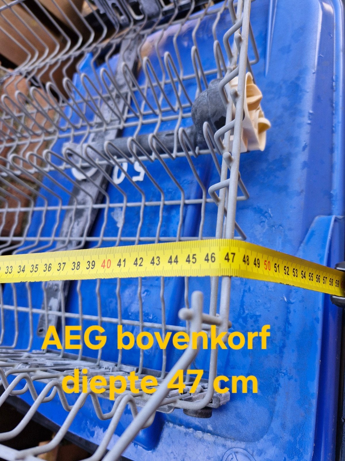 Vaatwasser korven, Ophalen