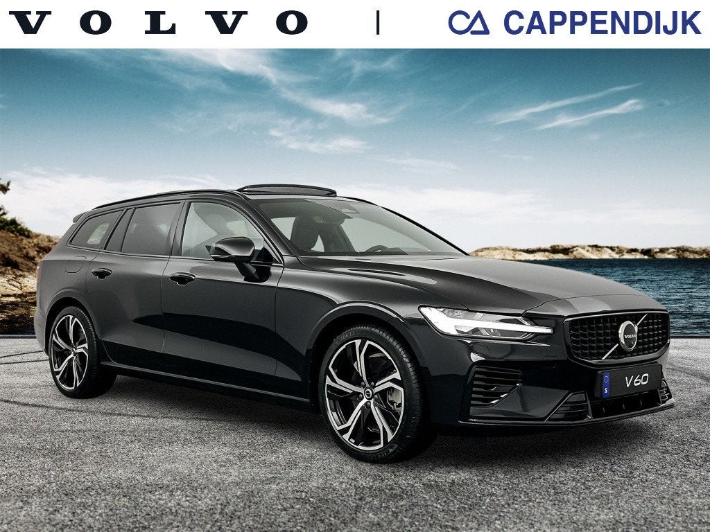 Volvo V60 T8 AWD GT Ultra Dark Performance Edition, Automaat, Euro 6, 4 cilinders, Leder en Stof