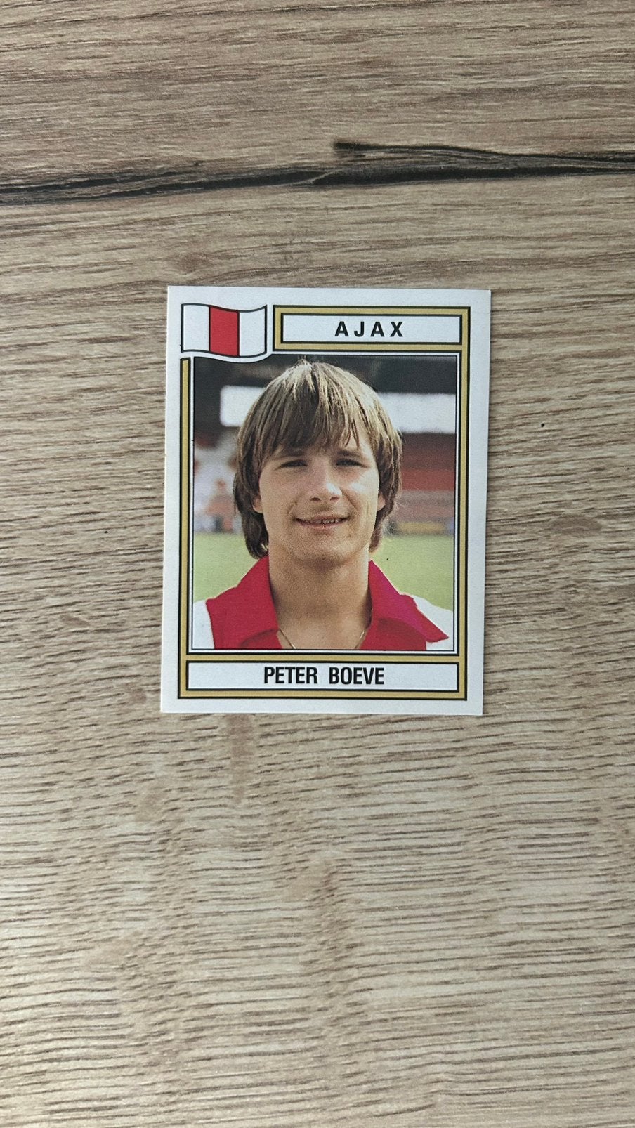 Panini Voetbal 83 plaatje Peter Boeve Ajax, Verzenden, Zo goed als nieuw, Plaatje