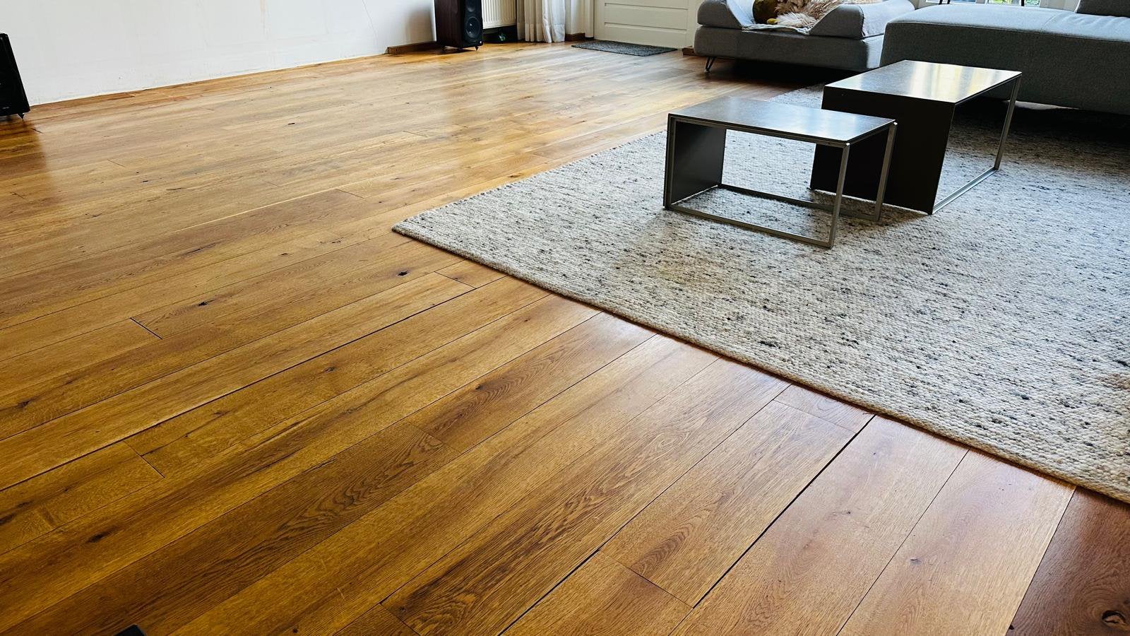 Massief Frans eiken 30 m² | 20 mm h | 165 mm b | lange delen, Doe-het-zelf en Verbouw, Ophalen, Gebruikt, Minder dan 25 mm, Eiken