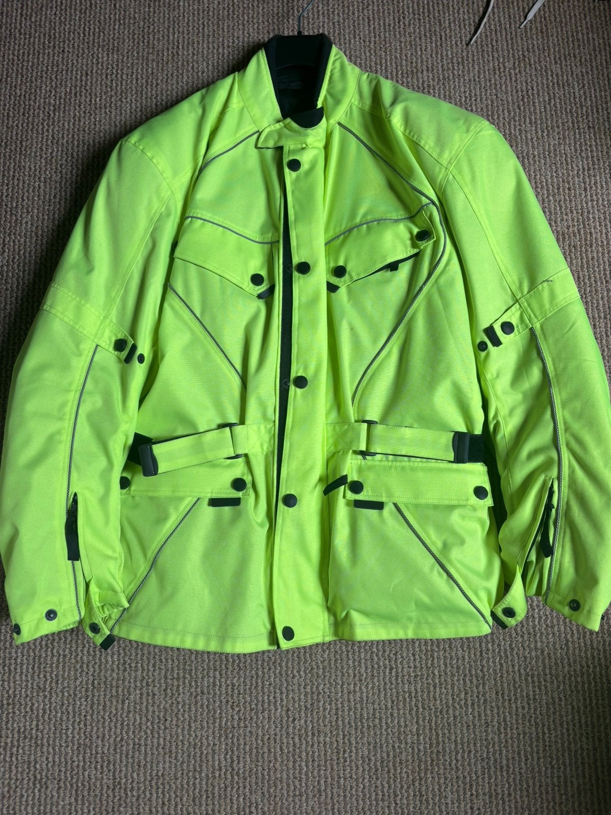 ZGAN Fluor Yellow motorjack maat 2XL, Ophalen of Verzenden, Tweedehands, Jas | textiel