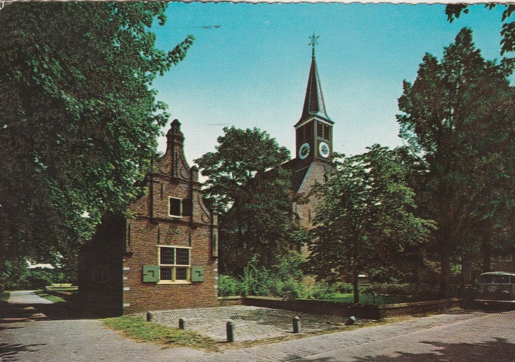 SCHOORL Ned. Herv. Kerk en Raadhuis (Groot Formaat), Verzenden, 1960 tot 1980, Gelopen, Noord-Holland