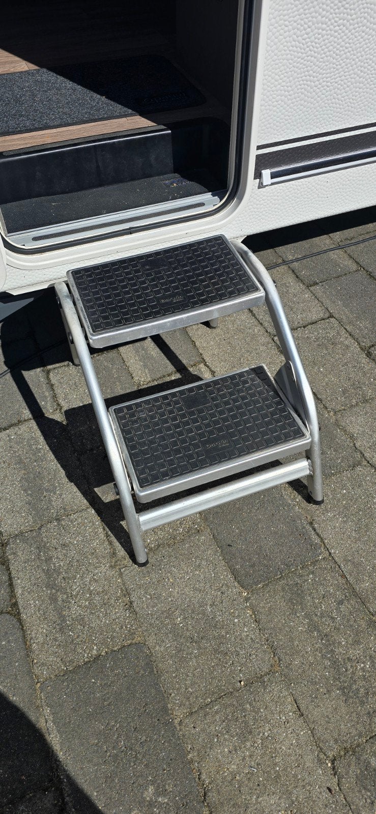 Haba Darwin aluminium opstap met 2 treden voor caravan, Caravans en Kamperen, Ophalen