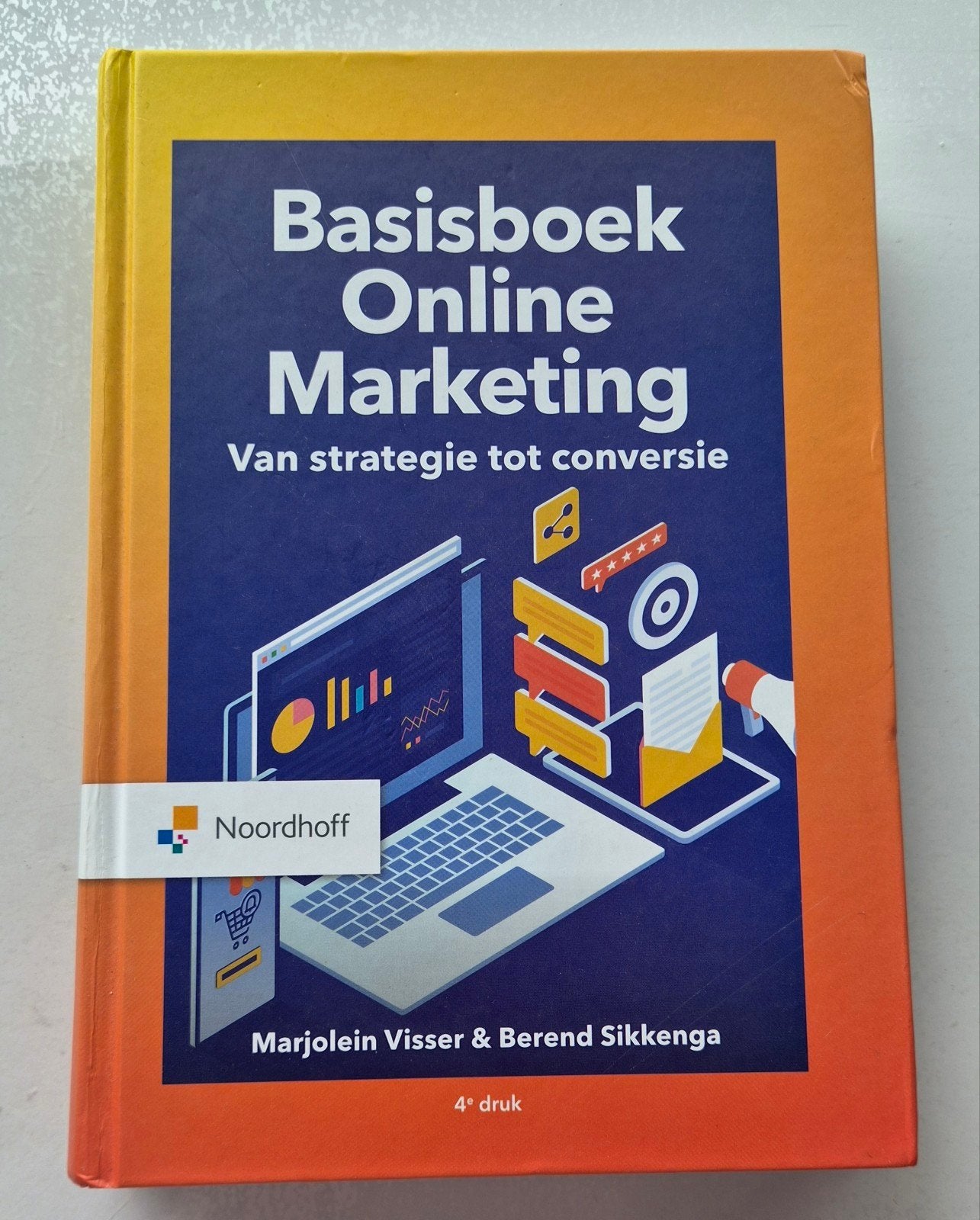 Basisboek Online Marketing - 4e druk, Zo goed als nieuw, Gamma, Marjolein Visser & Berend Sikkenga, HBO
