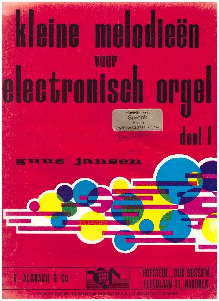 orgel - Guus Jansen_Kleine melodieën voor electronisch orgel, Orgel, Gebruikt, Overige genres, Les of Cursus